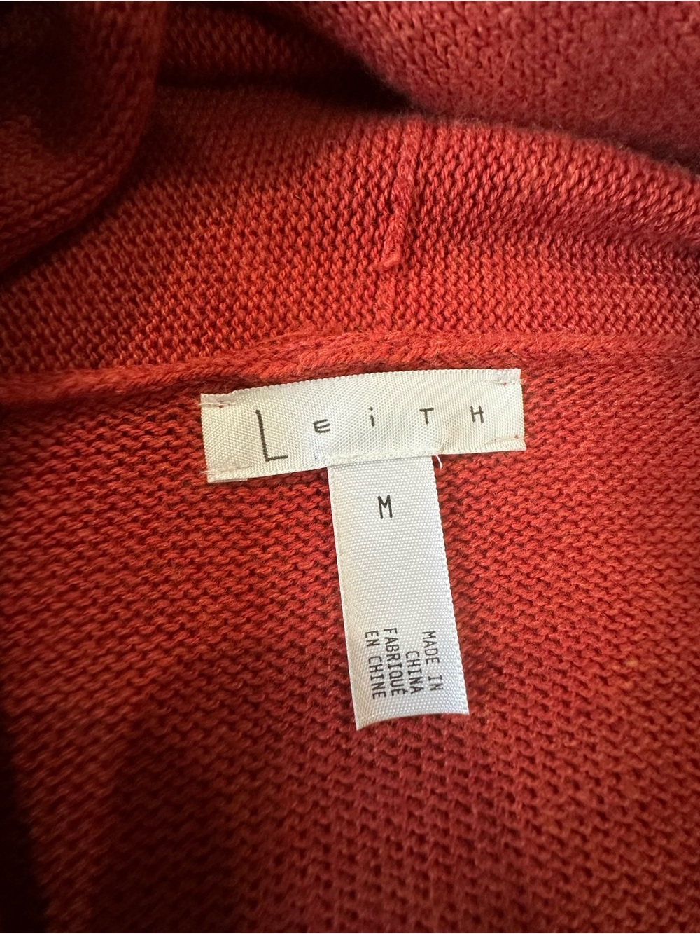Leith Rust Open-Front Cardigan Size M - Picture 2 of 3